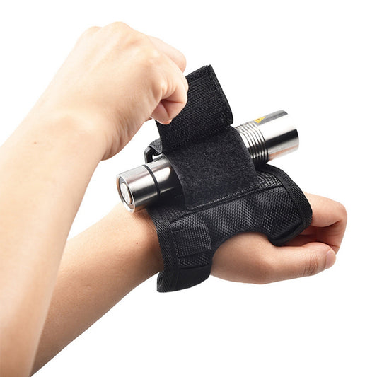 LUCKSTONE Hands-Free Flashlight Holder Wrist Strap Flashlight Glove Sleeve Universal Flashlight Wrist Holder Scuba Lights Accessories for Diving Fishing (Adjustable Type)