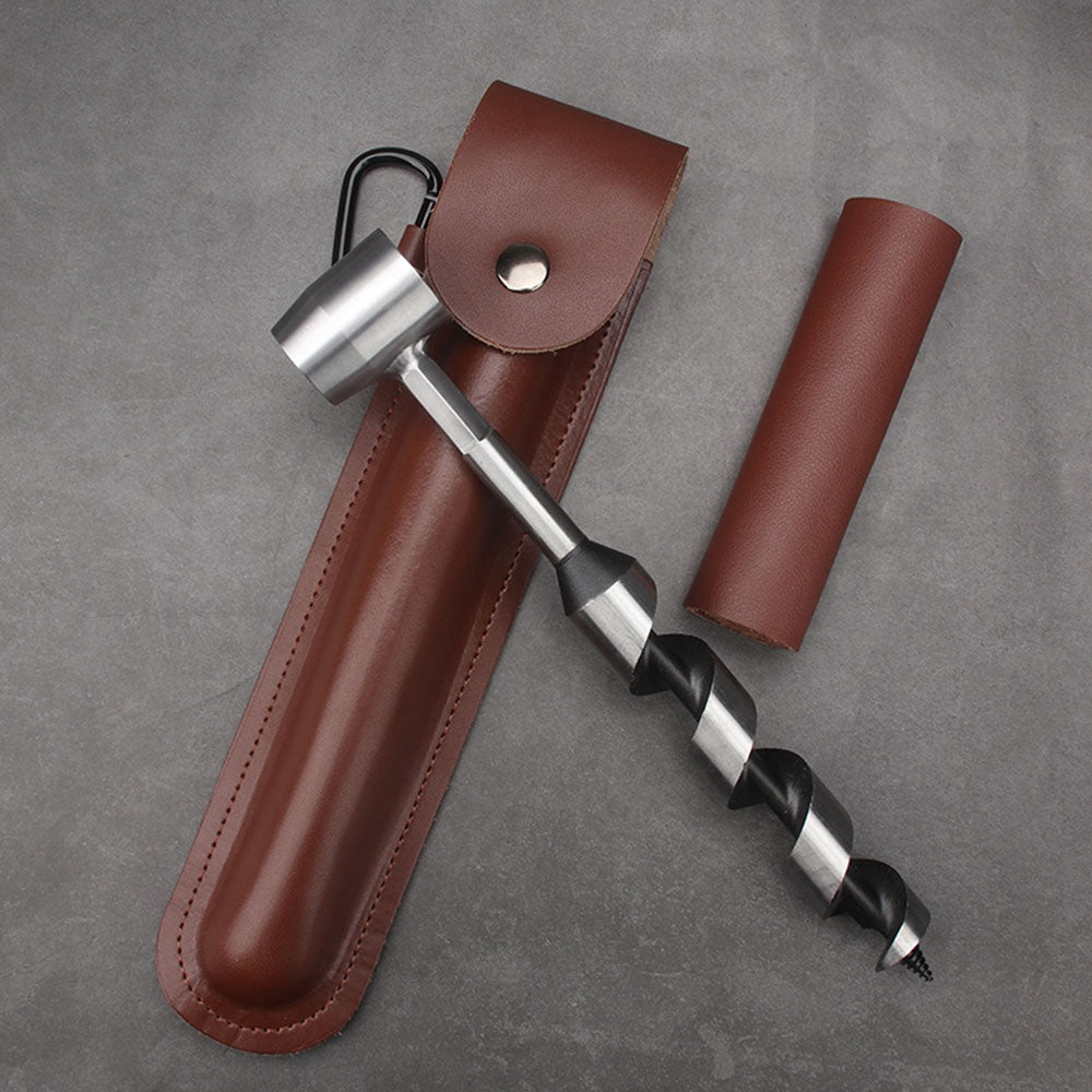 H237 Hand Auger Wrench Auger Drill Multifunction Tools Kit for Survival Outdoor, Manual Auger, Jungle Camping