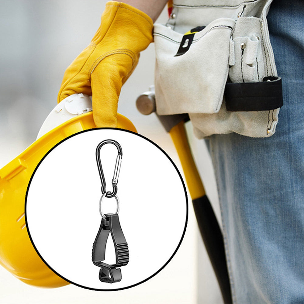 Uniqkart 2Pcs Multi-function Outdoor Work Belt Clip Safety Work Glove Clips for Glasses Hats Helmets Towel Tool