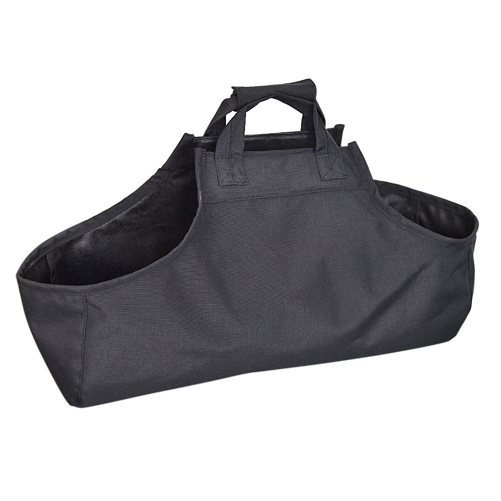 Uniqkart CHSNB-001-BK Firewood Storage Bag Large Handbag Wood Burning Stove Fireplace Accessories