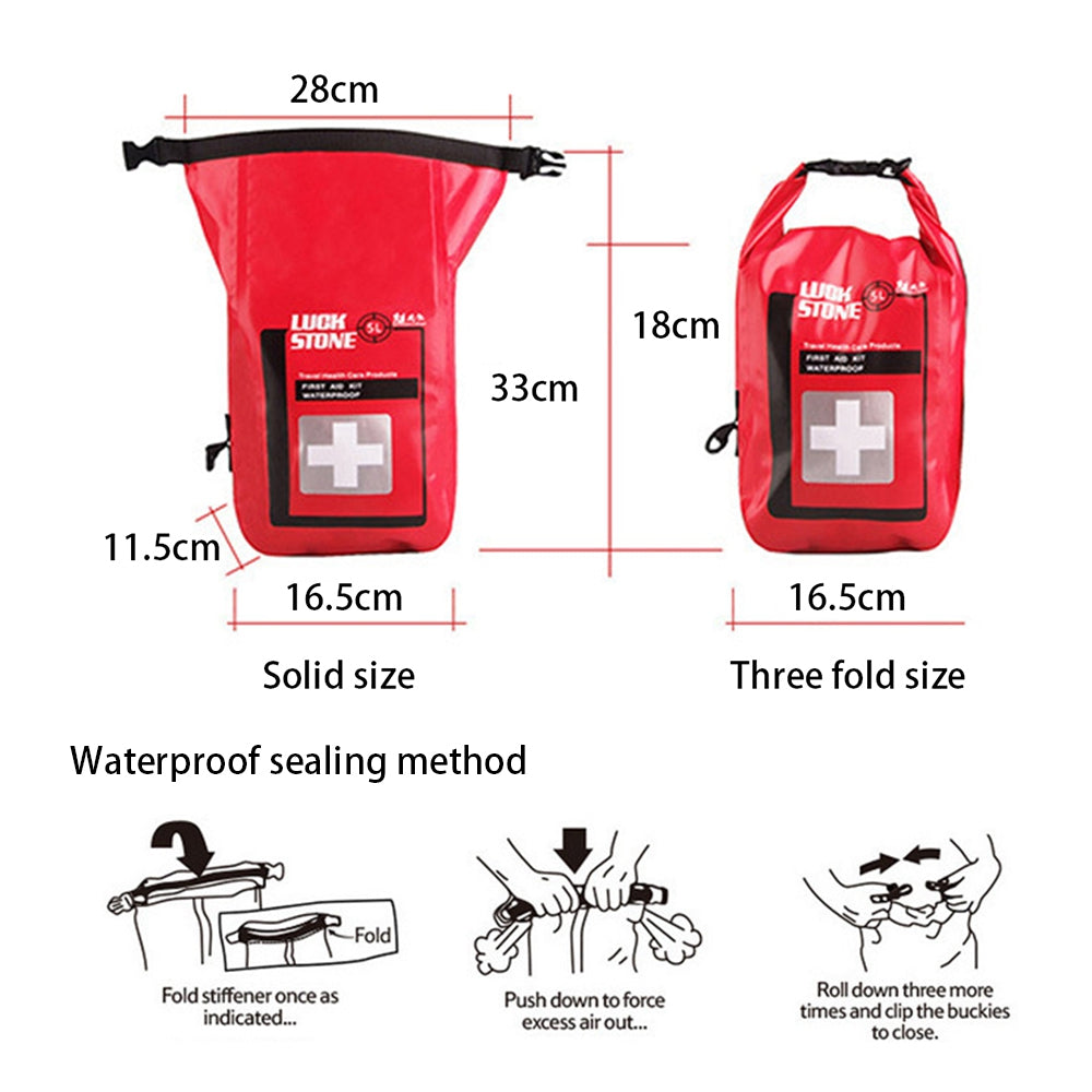 Uniqkart 5L First Aid Kit Case Portable Waterproof Emergency Kit Bag for Outdoor Travel