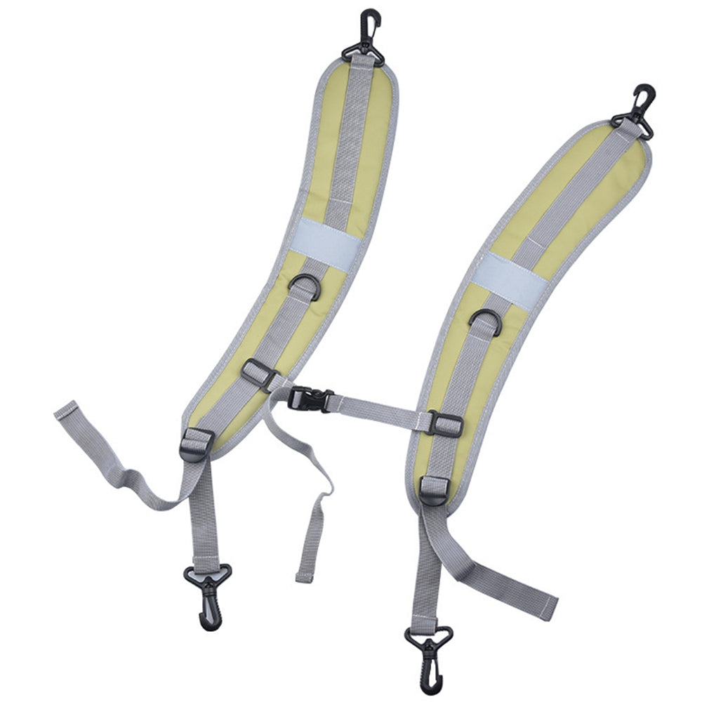 Uniqkart 1 Pair Adjustable Backpack Straps Replacement Shoulder Strap with D-ring - Green