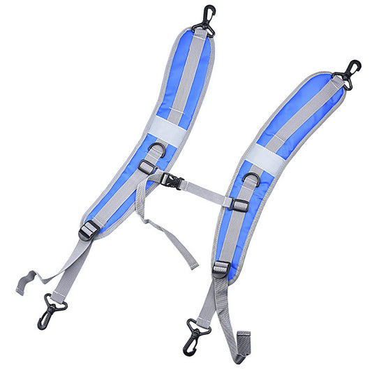 Uniqkart 1 Pair Adjustable Backpack Straps Replacement Shoulder Strap with D-ring - Blue
