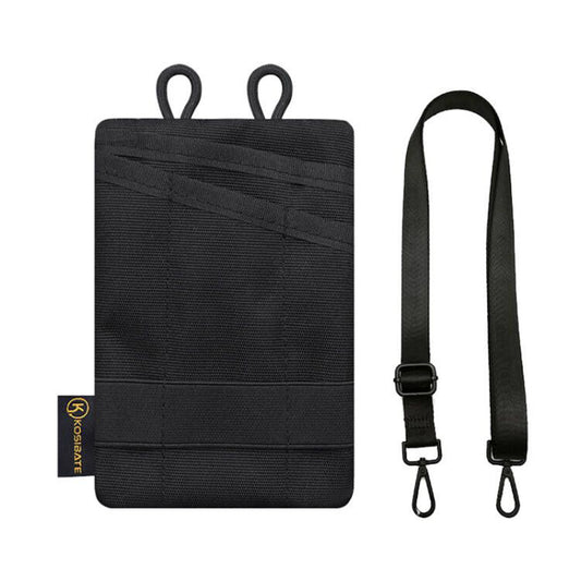 Uniqkart H250 Military Molle EDC Pouch Coins Cards Keys Organizer Belt Waist Pack with Shoulder Strap - Black