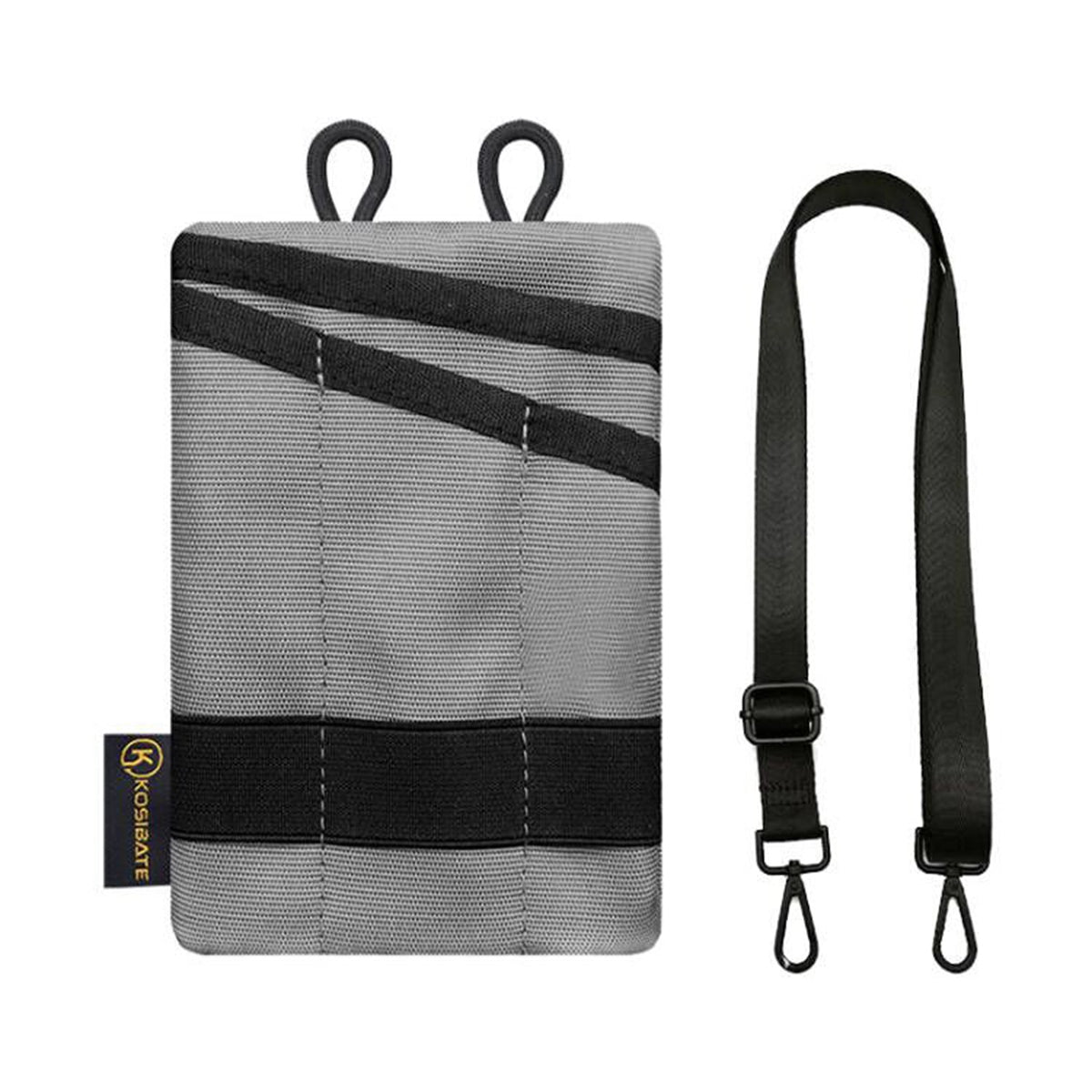 Uniqkart H250 Military Molle EDC Pouch Coins Cards Keys Organizer Belt Waist Pack with Shoulder Strap - Light Grey