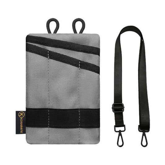 Uniqkart H250 Military Molle EDC Pouch Coins Cards Keys Organizer Belt Waist Pack with Shoulder Strap - Light Grey