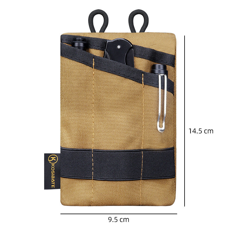 Uniqkart H250 Tactical Molle Pouch Military Tool Storage Bag Belt Utility Fanny Hip Holster Coins Keys Organization Bag - Khaki