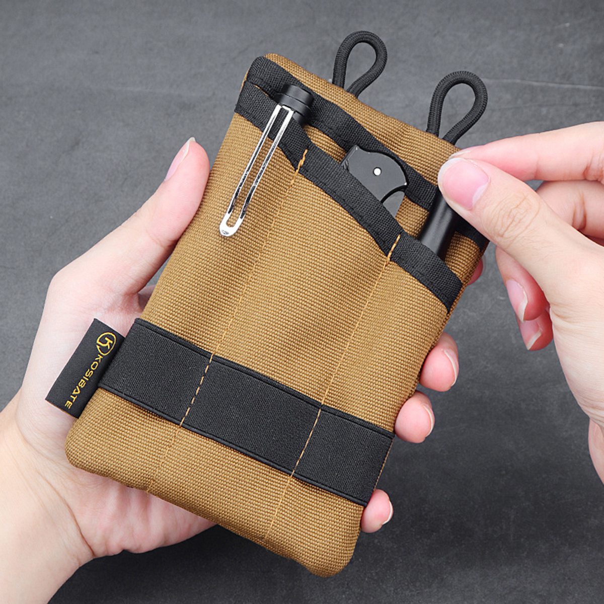 Uniqkart H250 Tactical Molle Pouch Military Tool Storage Bag Belt Utility Fanny Hip Holster Coins Keys Organization Bag - Green
