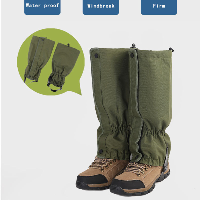 1Pair Sports Shoe Boots Cover Outdoor Waterproof Sports Climbing Legging Gaiters Waterproof Boots Cover for Hiking, Skiing, Hunting - Black