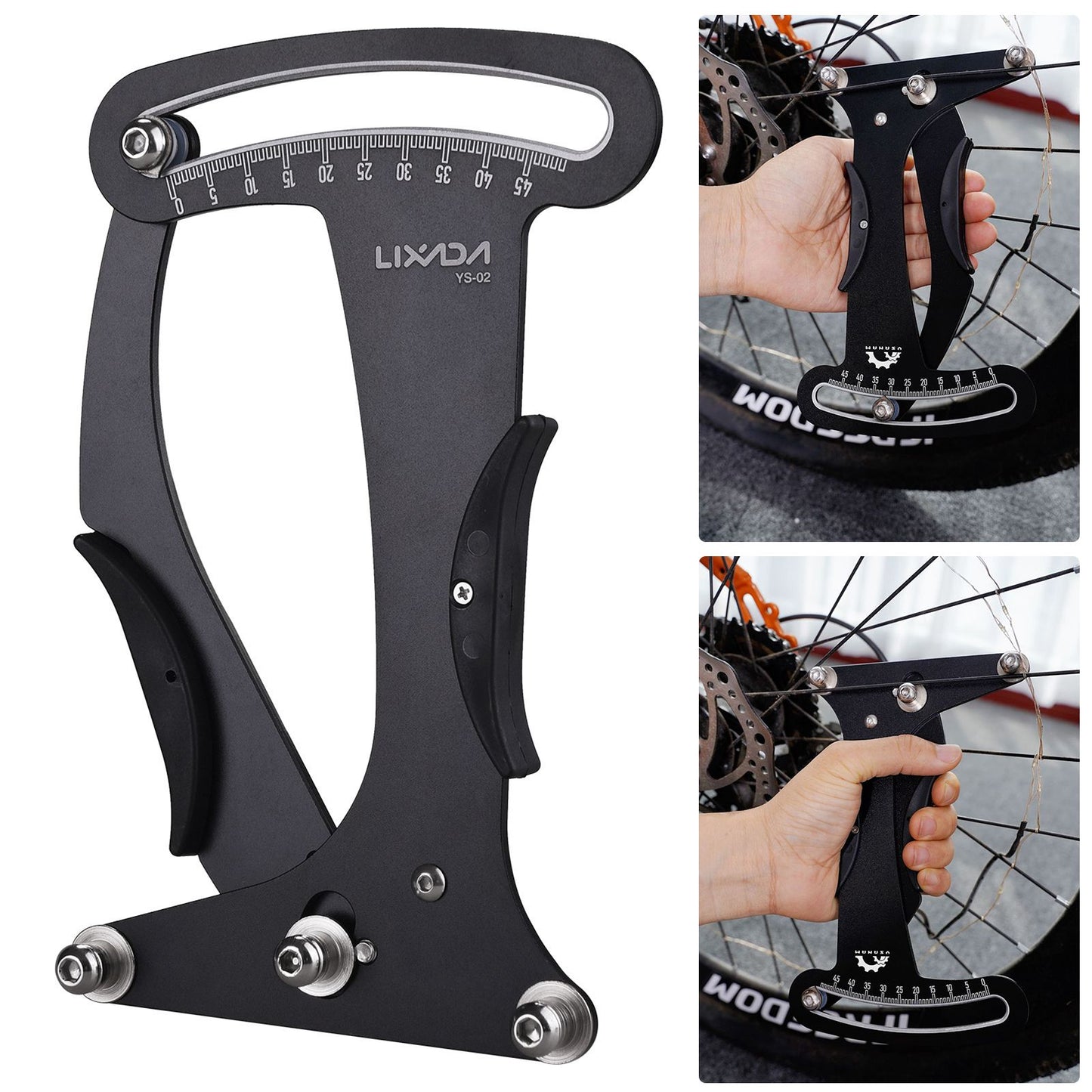 Uniqkart Bicycle Spoke Tension Meter Measuring Tool Aluminum Alloy Wheel Repair Tool MTB Bike Meter Tensiometer