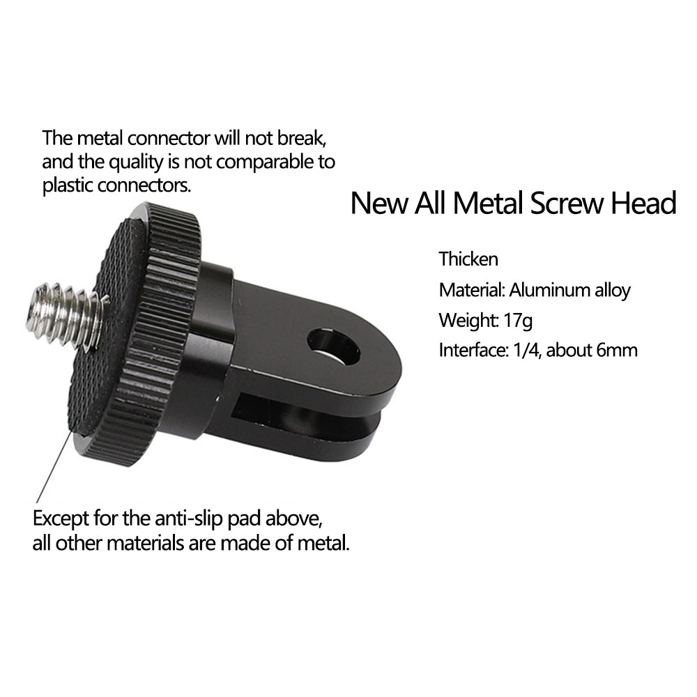 Uniqkart for Insta360 Action Camera Aluminum Alloy Helmet Bracket Mount Set with Extension Arm
