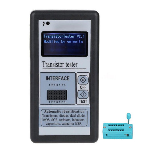 Color Screen Version Graphic Display M328 Transistor Tester Resistance Inductance Meter Capacitance ESR Meter (without Battery) - Black