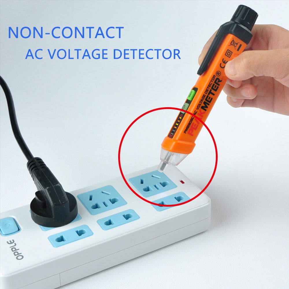 PEAKMETER PM8908C 50-60Hz AC 12-1000V Non-Contact Voltage Tester Tool Circuit Detector Test Pen