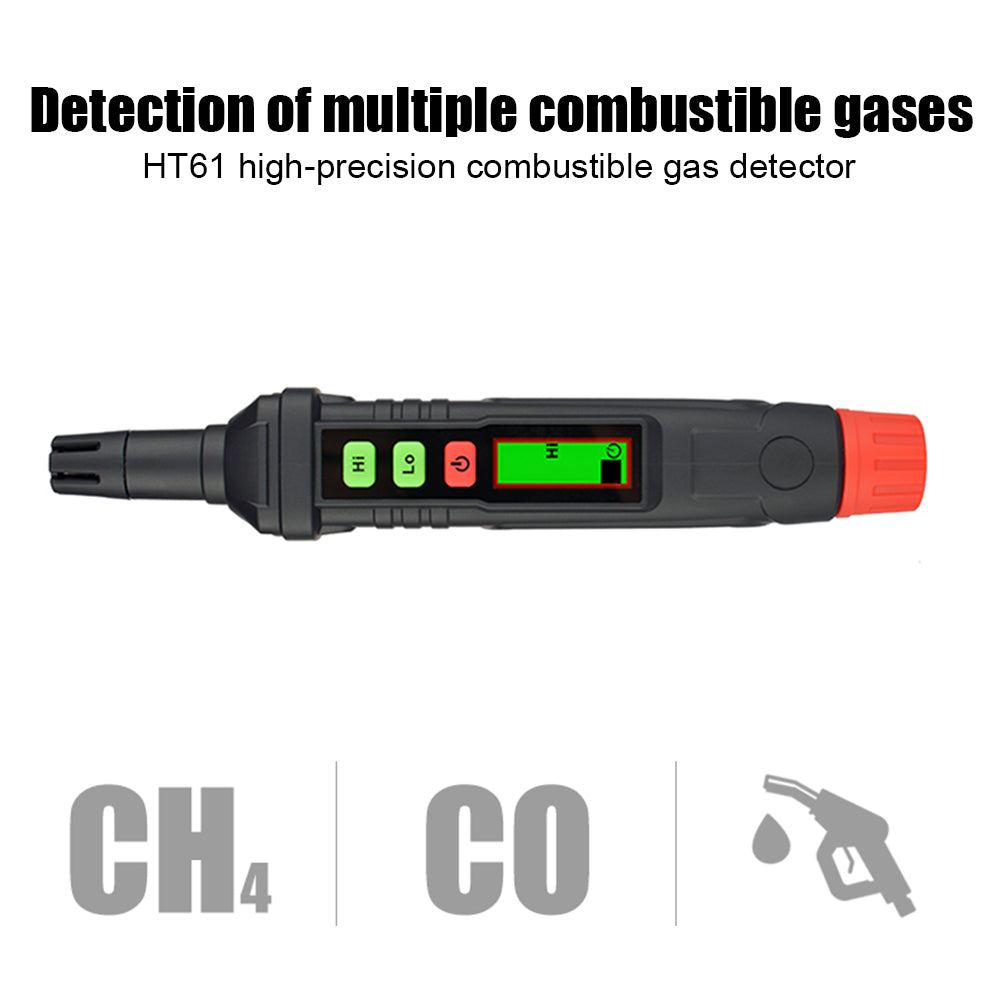 MAYILON HT61 Gas Leak Detector Gas Analyzer Flammable Combustible Natural Tester Home Visible Audible Alarm Tool