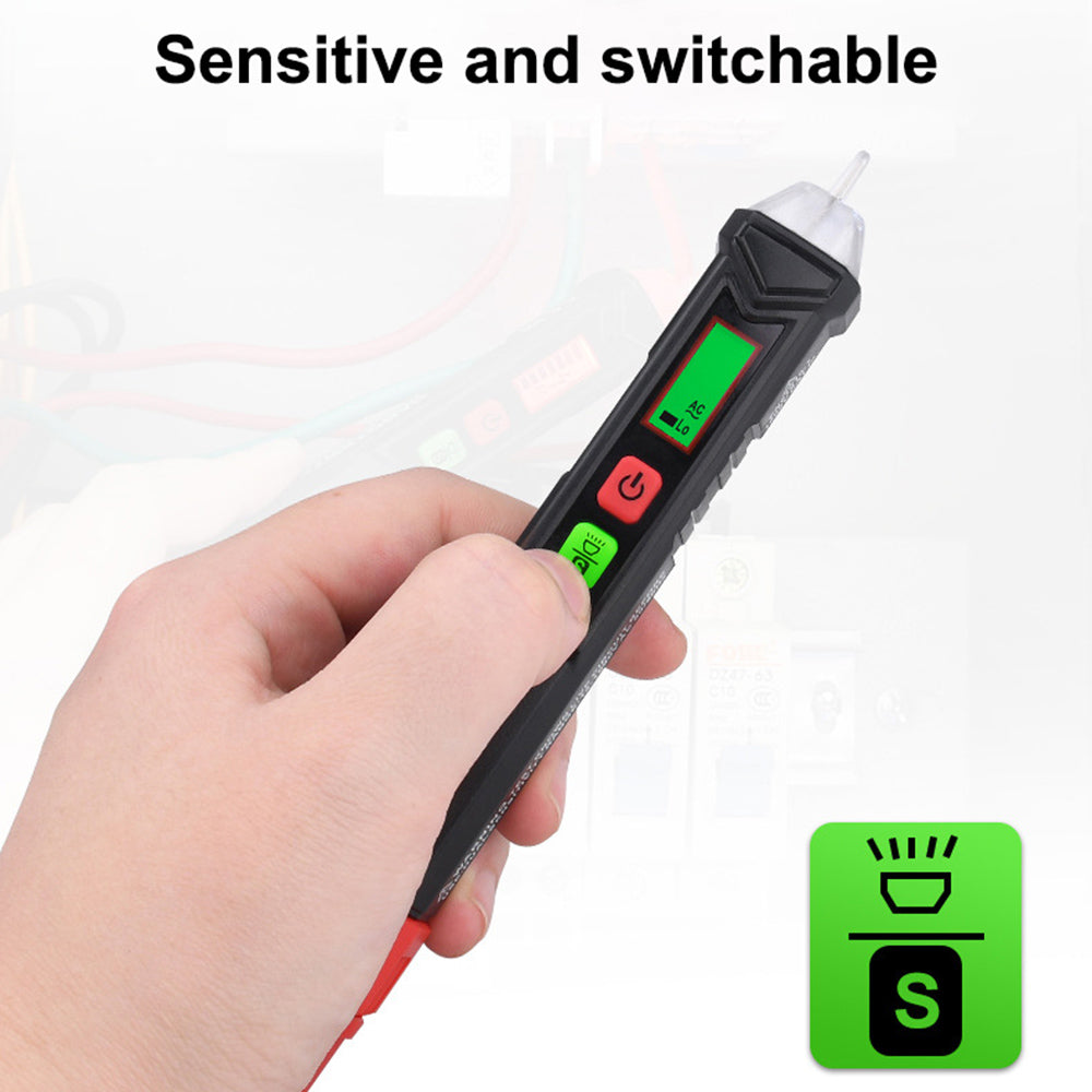 MAYILON HT100 Smart Voltage Detector Electric Indicator Non-Contact Tester Circuit Breakpoint Finder Null Live Wire Test Tools AC 1000V (No Battery)