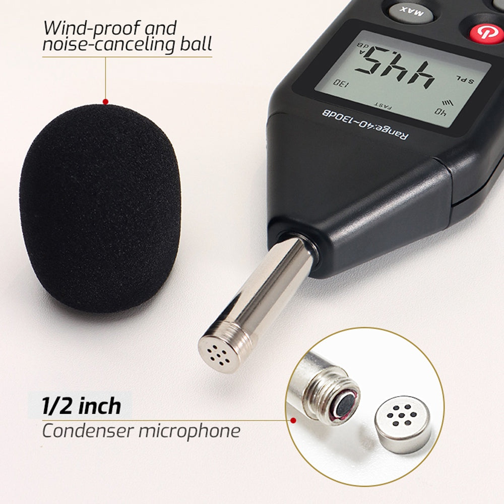TASI TA8152B LCD Display Digital Sound Level Meter Audio Detector Noise Volume Decibel Tester Support Computer Connection