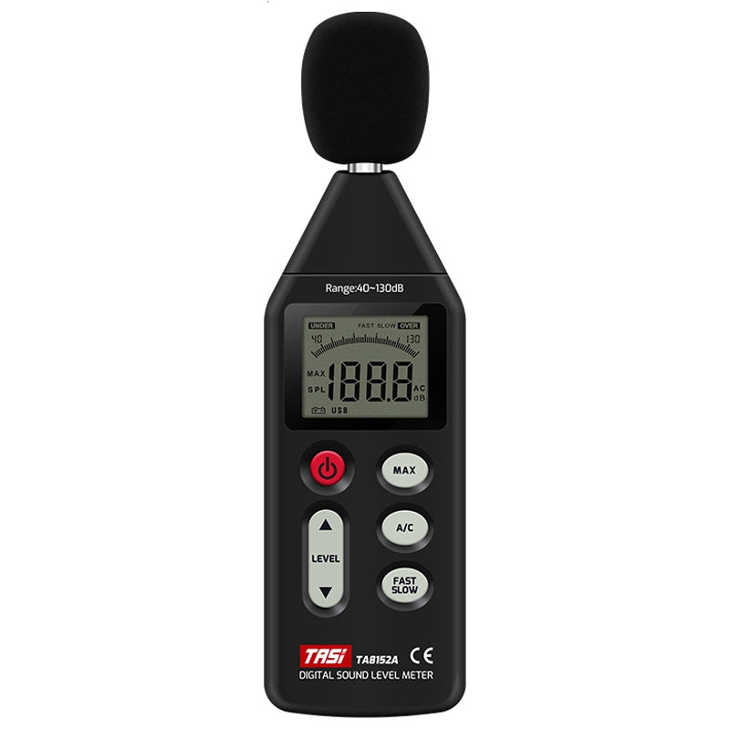 TASI TA8152A LCD Display Digital Sound Level Meter Noise Measuring Audio Detector Volume Decibel Tester