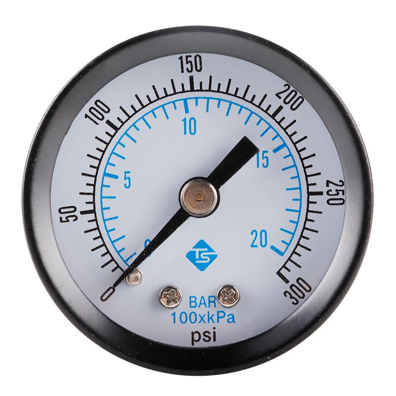 TS-40-300PSI High Precision 0-20Bar Oil Pressure Gauge Water Pressure Gauge Dual Scale Gas Pressure Gauge