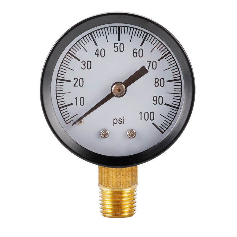 TS-50-100PSI 0-100PSI Radial Air Pressure Gauge Hydraulic Oil Pressure Gauge Water Pressure Meter