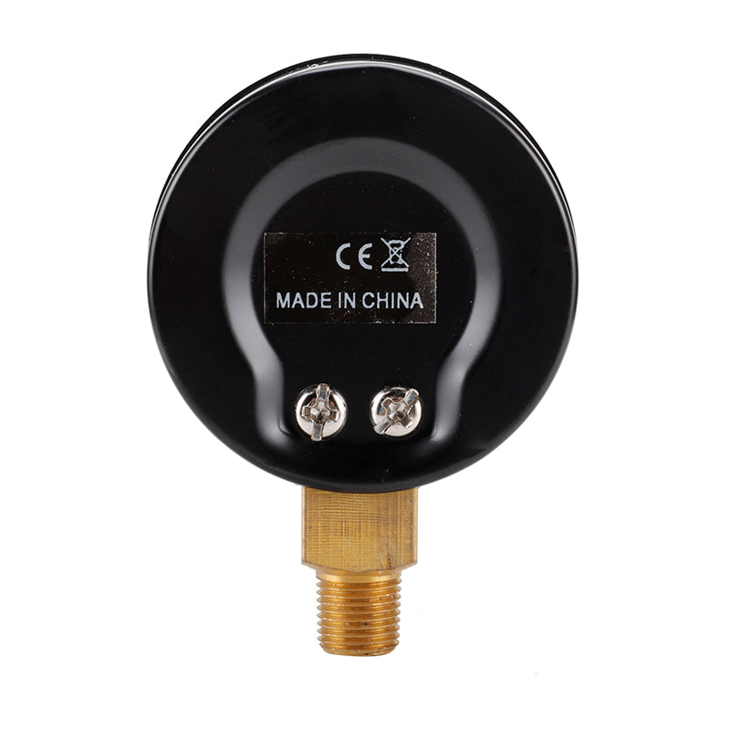 TS-Z52 0-200 PSI / 0-14 Bar Range Gas Pressure Gauge Stainless Steel Dual Scale Multipurpose Oil Water Pressure Gauge