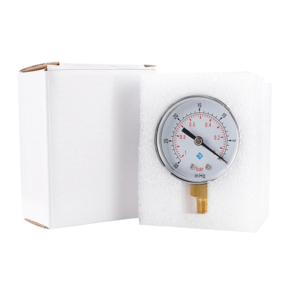 TS-Y50-1-0bar Accurate Axial Pressure Gauge -1-0 Bar Air Hydraulic Oil Water Pressure Meter Gauge