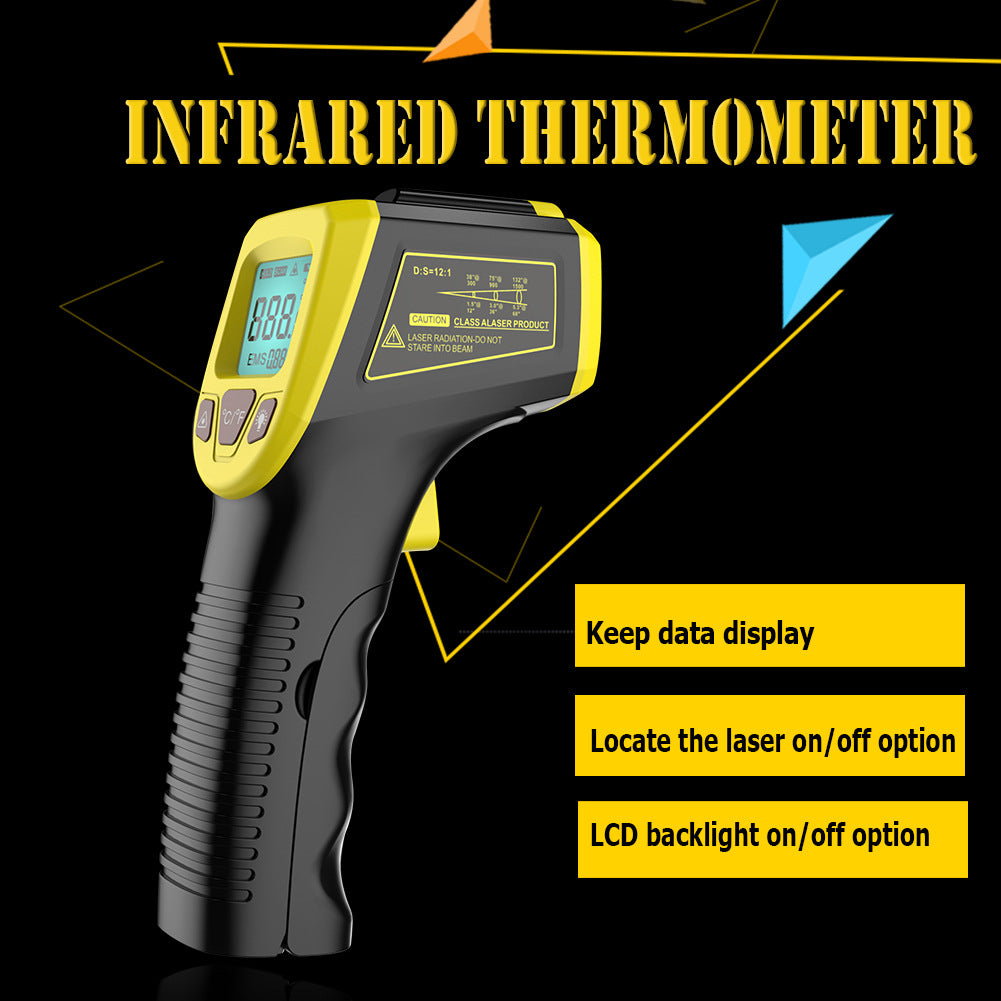 GM320S Non-contact Handheld Industrial Infrared Thermometer High Precision LCD Display Backlit Temperature Tester - Blue