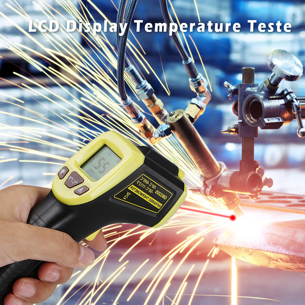 GM320S Non-contact Handheld Industrial Infrared Thermometer High Precision LCD Display Backlit Temperature Tester - Red