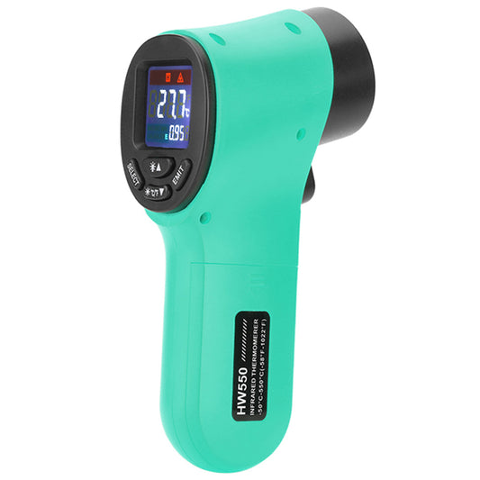 HW550 Digital LCD Infrared Thermometer Non-Contact Laser Industrial Pyrometer Temperature Gun - Green