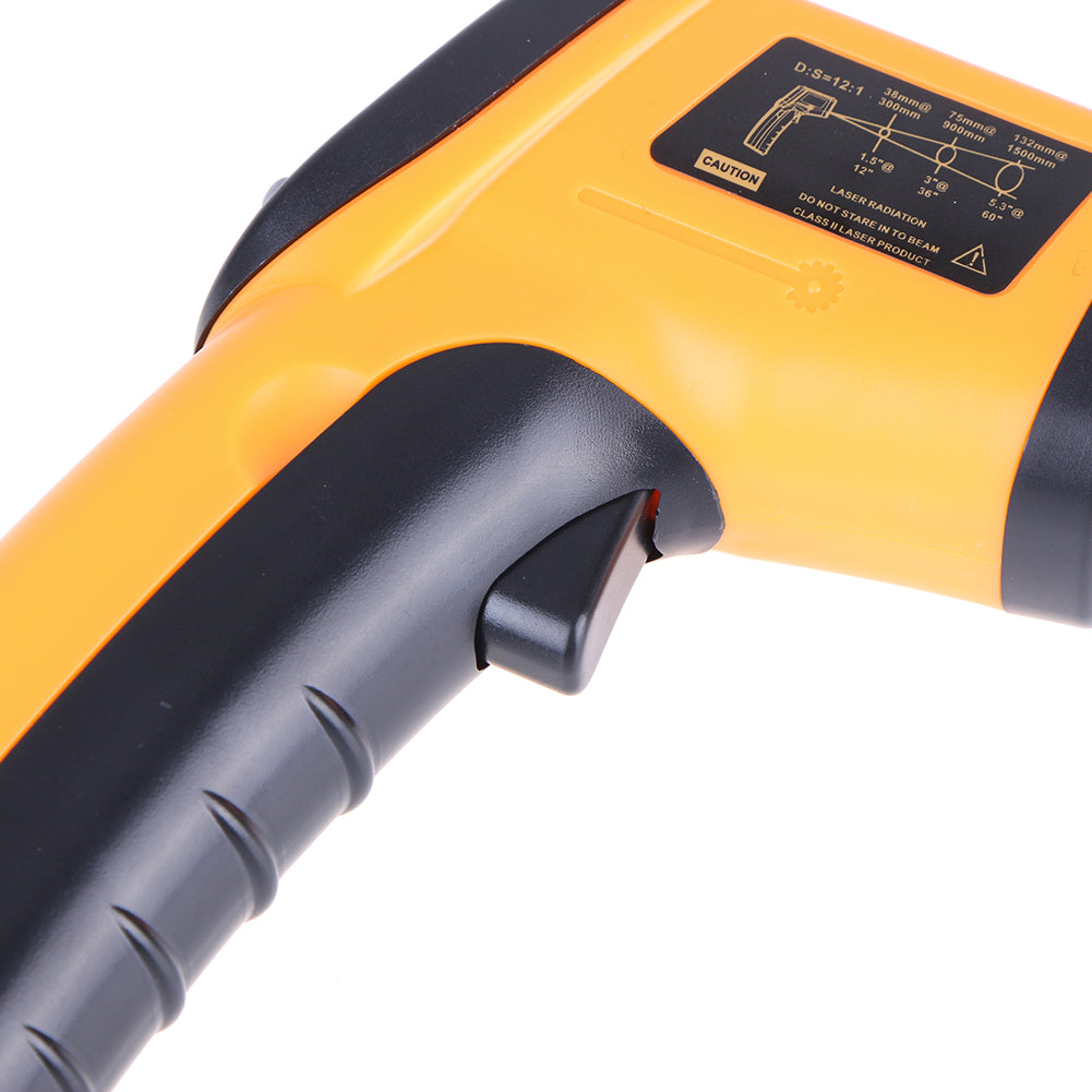 GM320 Digital Infrared Thermometer Non Contact Pyrometer IR Laser Point Gun with Backlight - Yellow