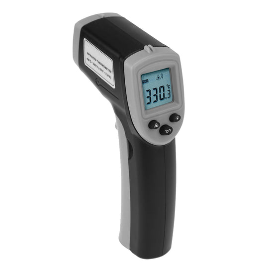 GM320 Digital Infrared Thermometer Non Contact Pyrometer IR Laser Point Gun with Backlight - Grey