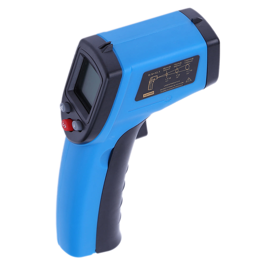 GM320 Digital Infrared Thermometer Non Contact Pyrometer IR Laser Point Gun with Backlight - Blue