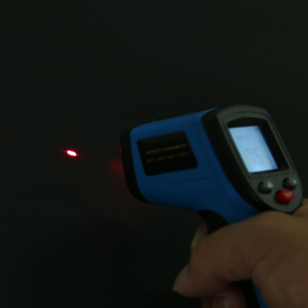 GM320 Digital Infrared Thermometer Non Contact Pyrometer IR Laser Point Gun with Backlight - Blue