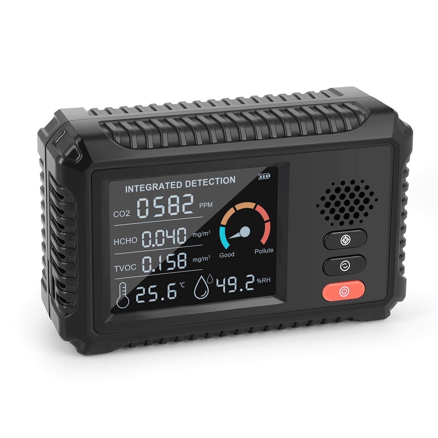 HLW-101 5-in-1 CO2 Detector HCHO, TVOC, PM2.5 Detector Air Quality Monitor Temperature Humidity Tester