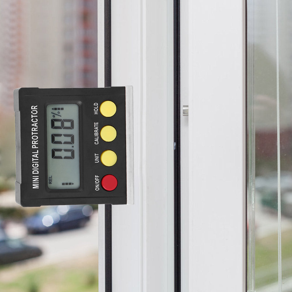 4 Keys Mini Digital Protractor Inclinometer Electronic Level Box Magnetic Meter with LCD Display