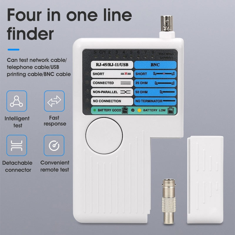 Multi-function Tester Portable 4-in-1 Line Finder Network Cable Tester (Battery Not Included)