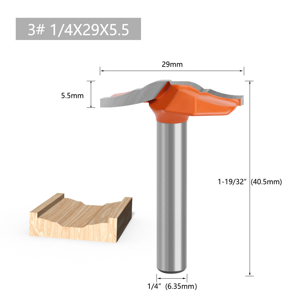 1Pc 1  /  4 Shank Milling Cutter Woodworking Tools Router Bit Alloy Carving Cutter for Wood, MDF, Particleboard - 1 / 4x29x5.5