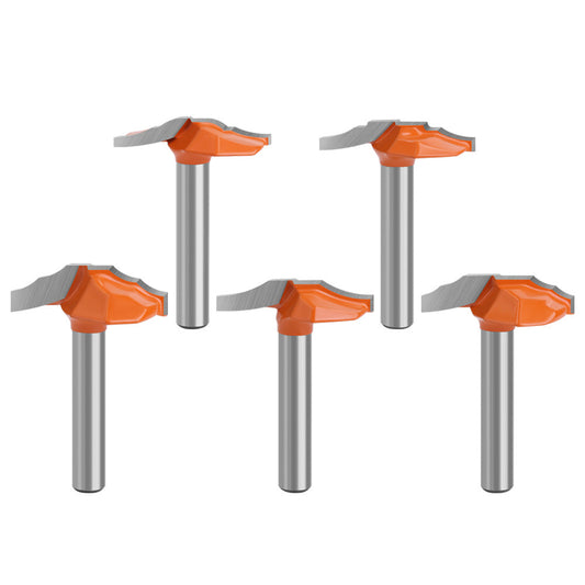 5Pcs 1  /  4 Shank Milling Cutter Set Alloy Router Bit Kit Carving Cutter Woodworking Tools
