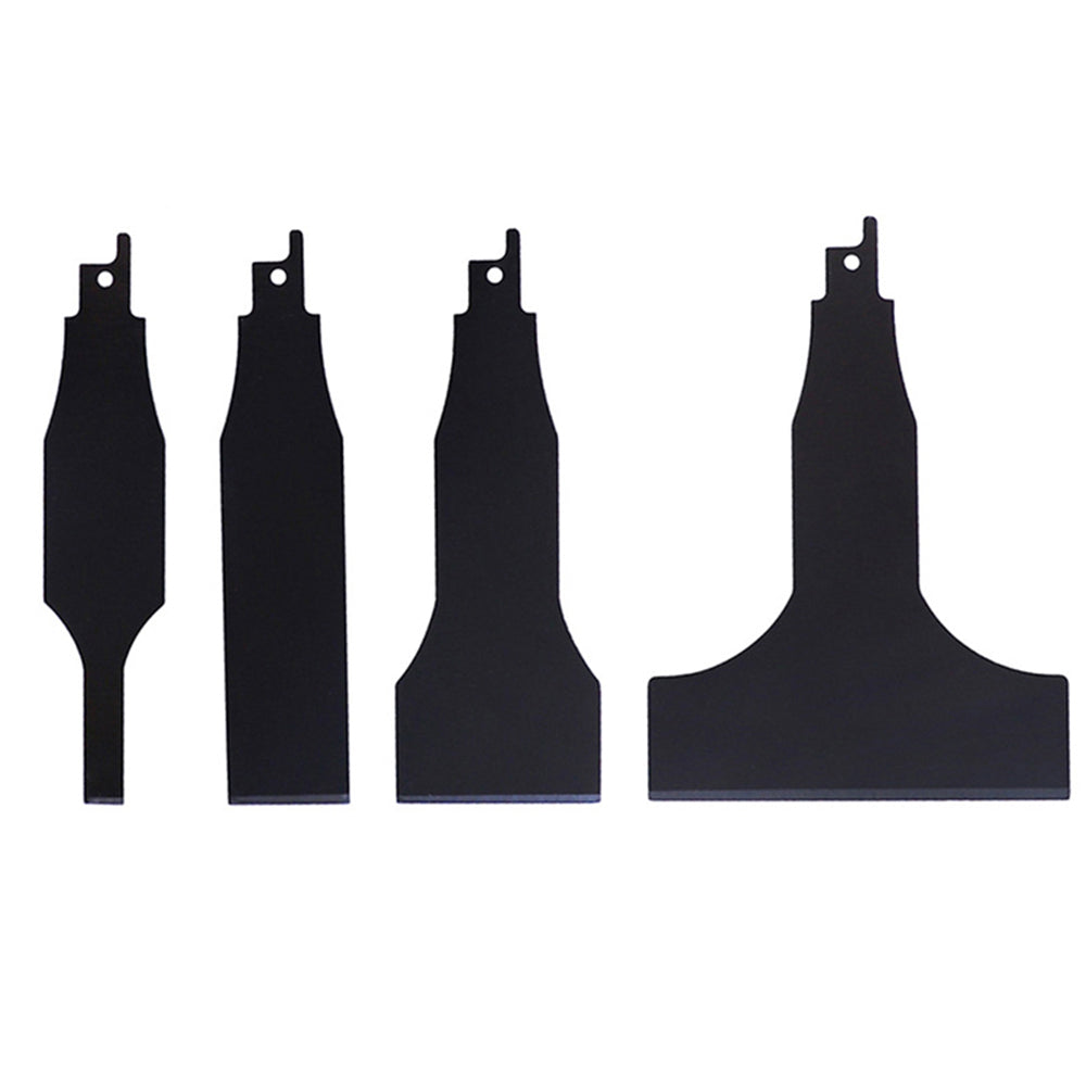 RUITOOL 4Pcs 10 / 30 / 50 / 100mm Alloy Steel Reciprocating Saw Scraper Blade Tile Cleaning Tool