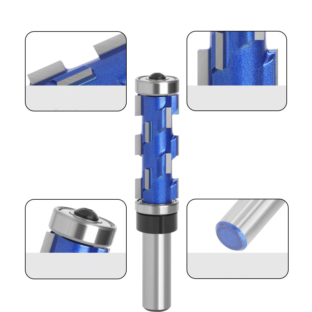 2Pcs / Set 12mm Shank Woodworking Milling Cutter Router Bit Woodworker Tools Carving Cutter Wood Engraving Tenon Cutter