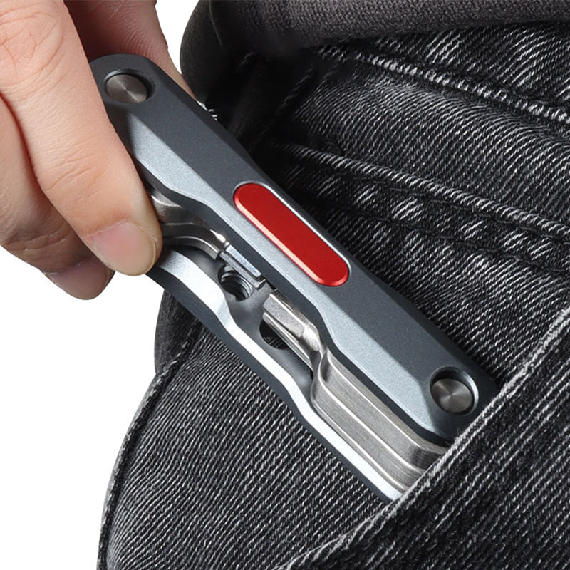 Uniqkart PT-18 Multi-function Folding Hex Key Set Portable Torx Star Key Wrenches Tool Kit Camera Mounting Accessories