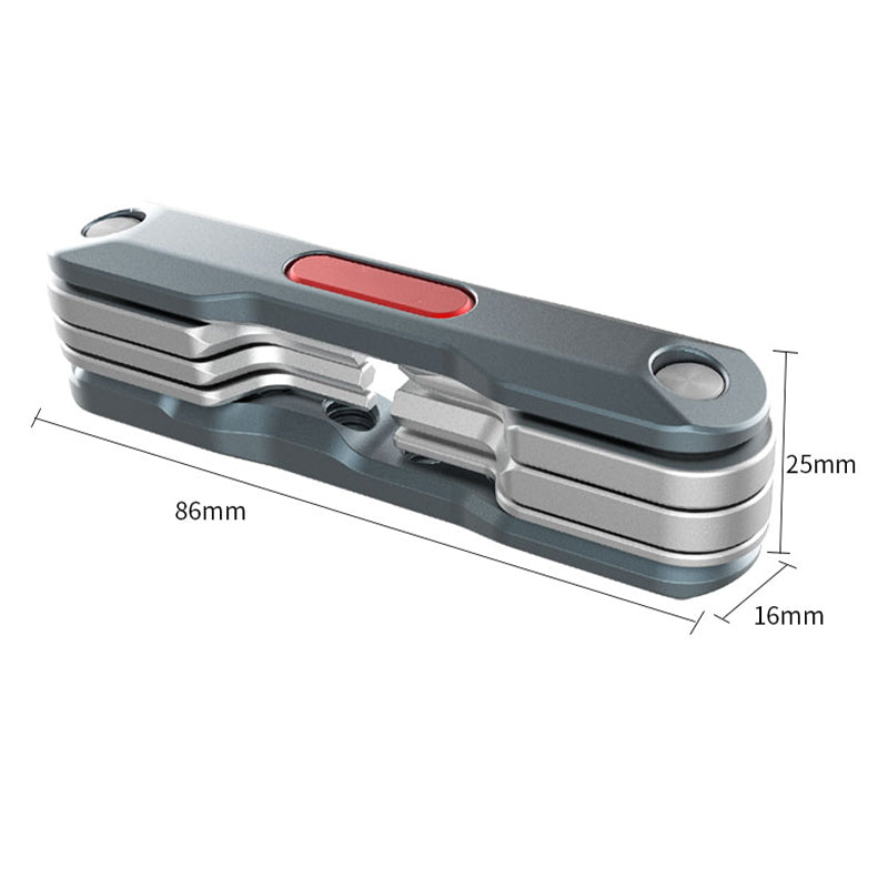 Uniqkart PT-18 Multi-function Folding Hex Key Set Portable Torx Star Key Wrenches Tool Kit Camera Mounting Accessories