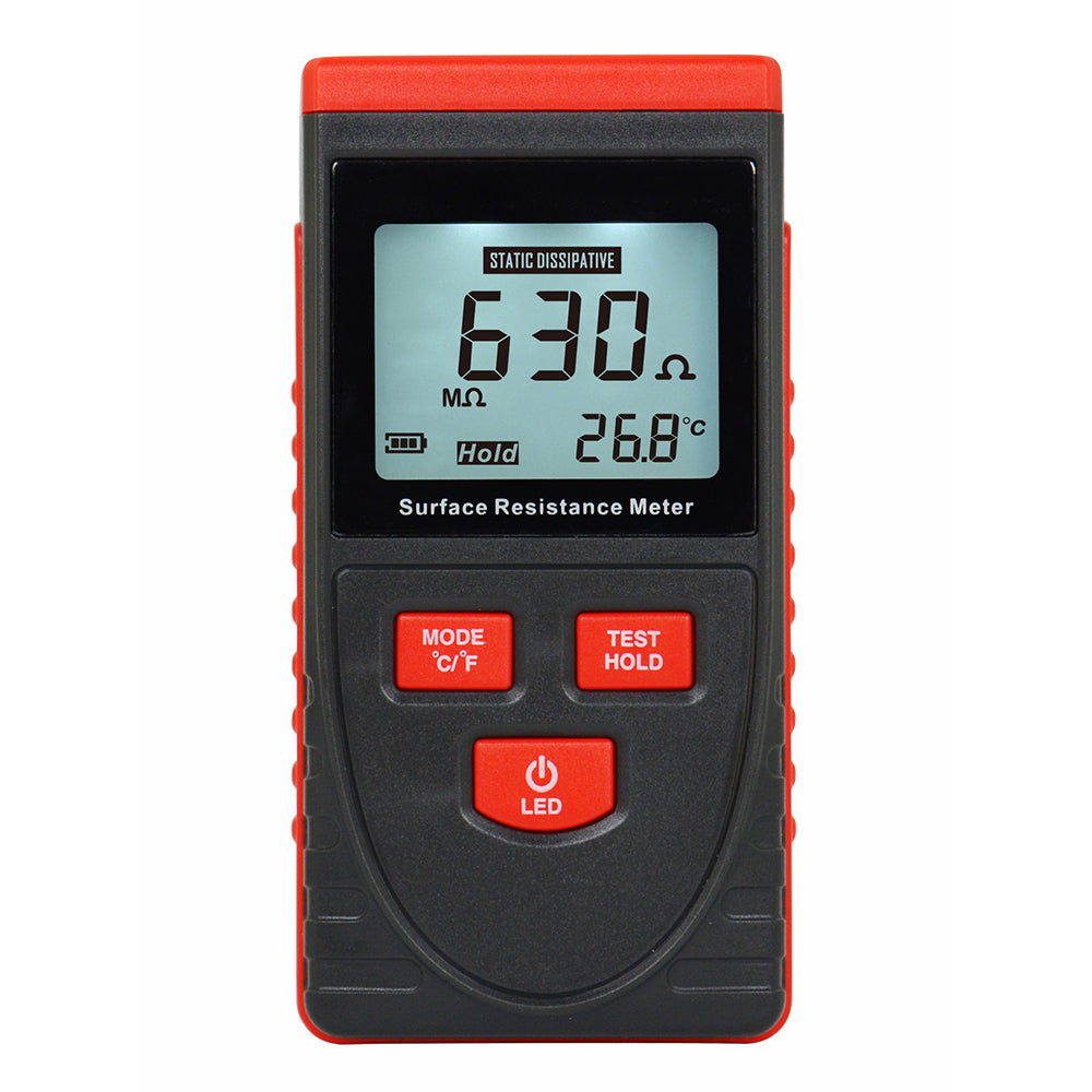 WINTACT Surface Resistance Tester Handheld LCD Digital Display Resistance Meter