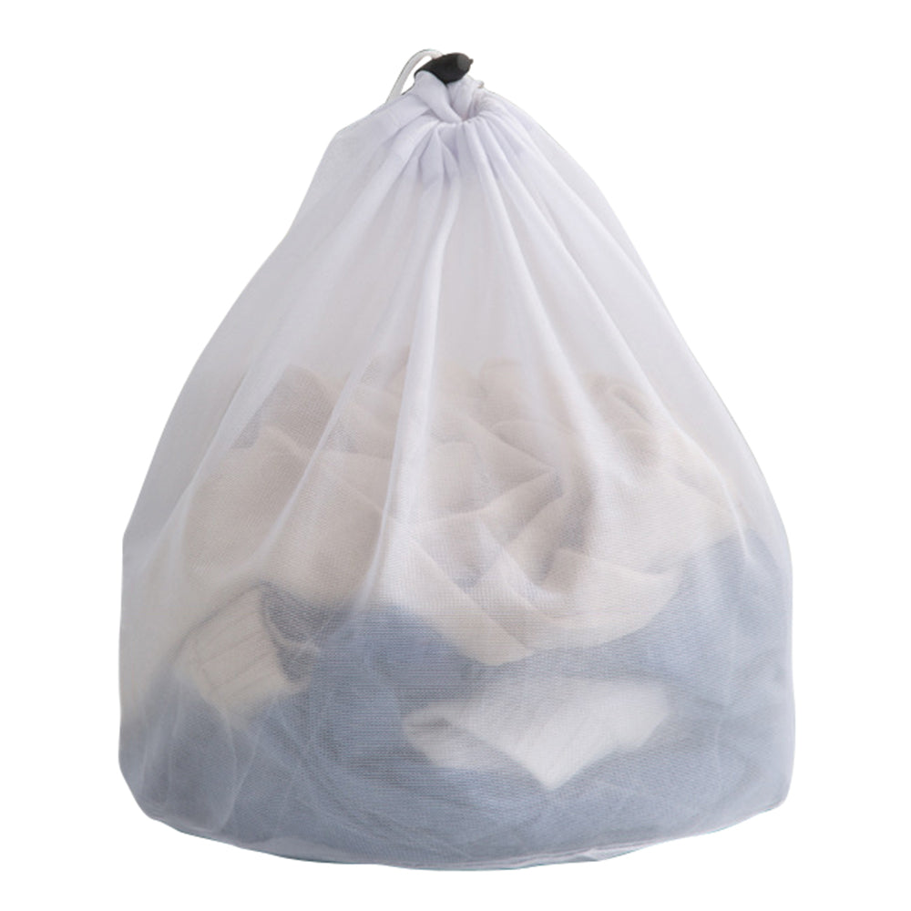 30x40cm Convenient Drawstring Laundry Mesh Bag for Home School Travel, Machine Washable Delicate Washing Bag (Thin Mesh)