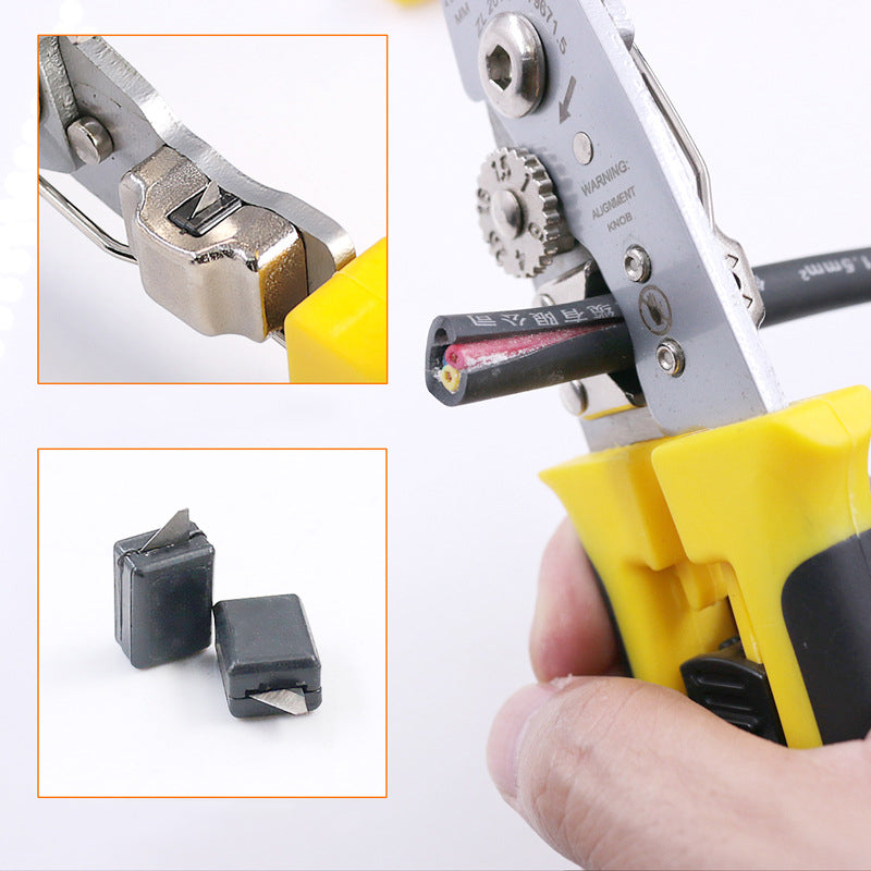 8 Inch Wire Stripper Portable Plier with Adjustable Knob DIY Electrical Wiring Working Tool Cable Cutter