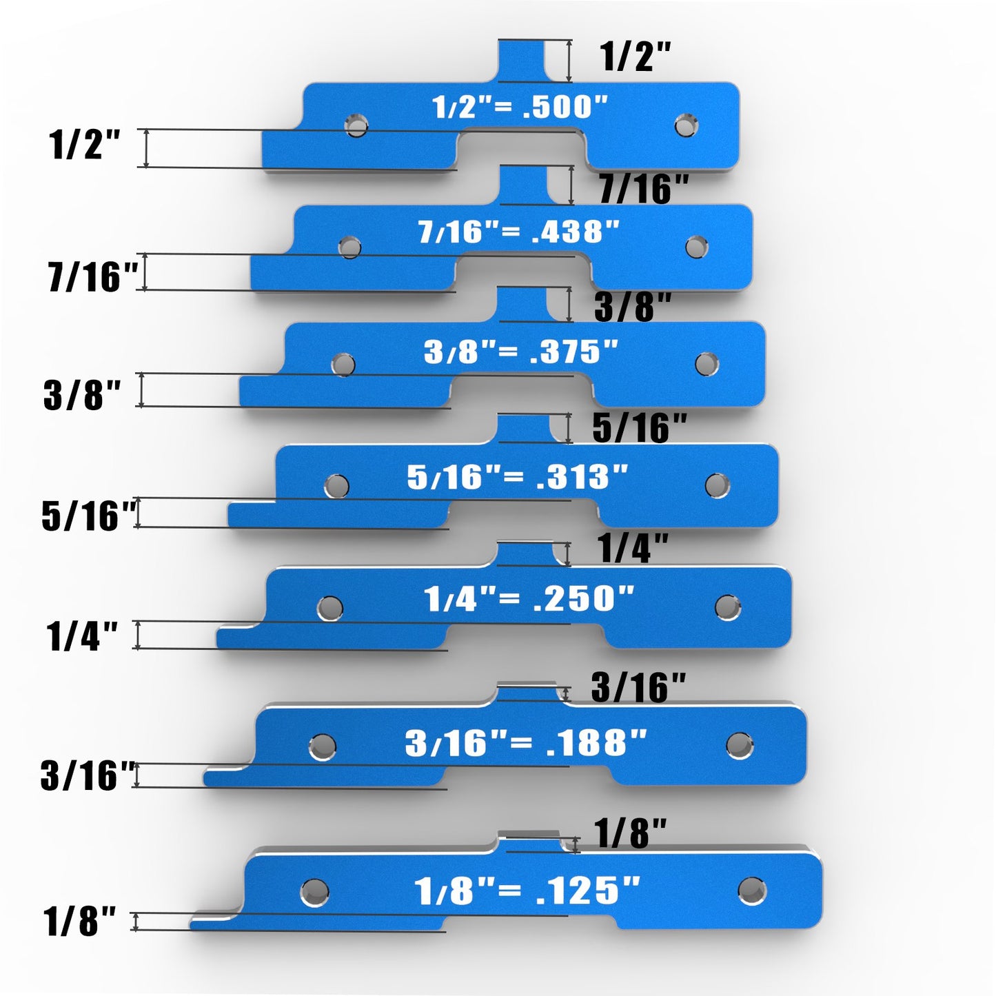 Tool Setup Block Height Gauge Set Precision Aluminum Router Table Set 7Pcs Table Saw Accessories Miter Gauge Woodworking Tools for Carpenter, Construction (US Measure)