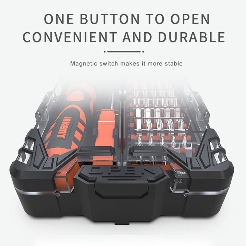Jakemy JM-6124 Portable Screwdriver Combo Set with 45 Bits Household Multifunction Repair Tool Kit