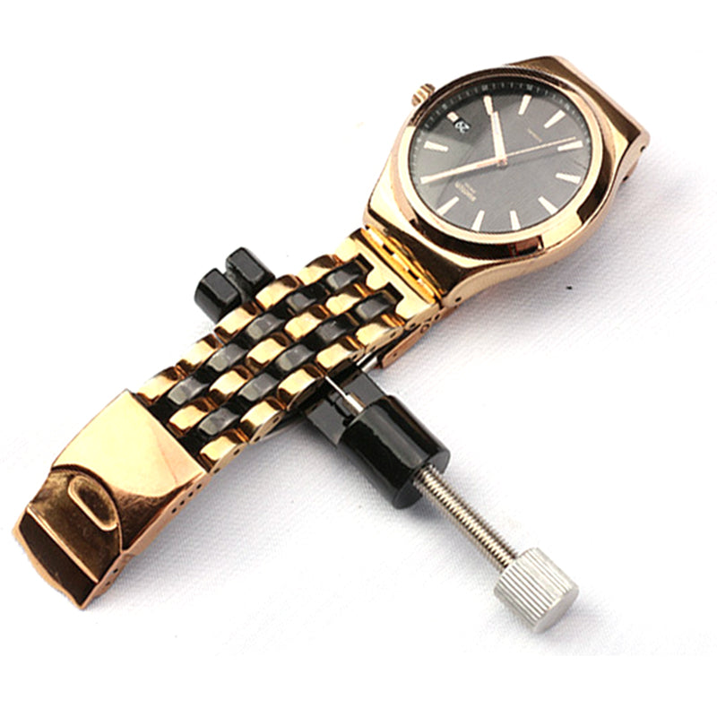 Metal Watch Band Bracelet Link Pin Remover Watch Strap Adjuster Repair Tool - Black