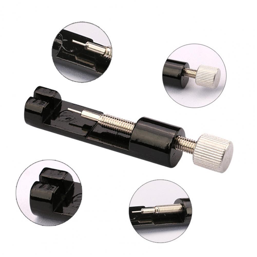 Metal Watch Band Bracelet Link Pin Remover Watch Strap Adjuster Repair Tool - Black