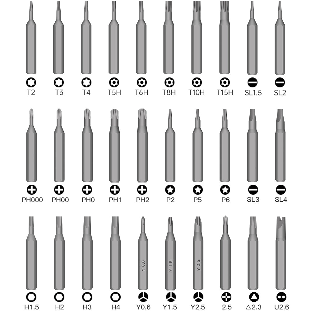 KS-882037-36 N20 36 in 1 Precision Repair Electric Screwdriver Set Portable Handheld Screwdriver with 3 LED Light