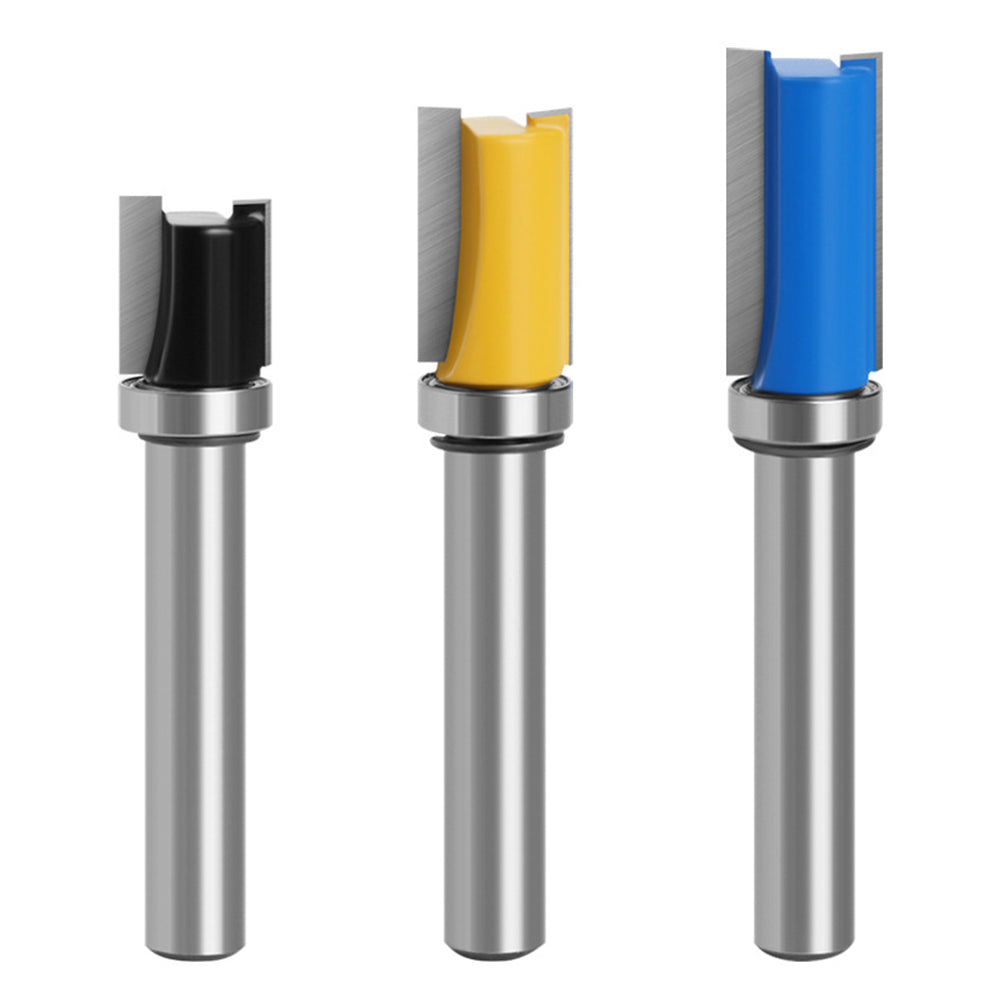 MC02210T3 3PCS 8mm Shank Woodworking Slotting Cutter Wood Trimmer Knife Cutting Tool Set